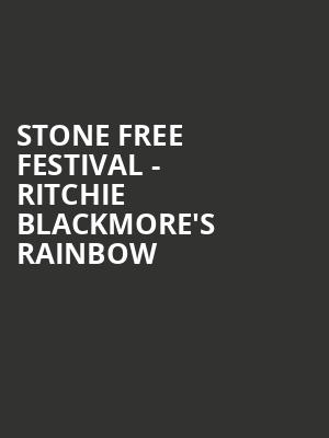 Stone Free Festival - Ritchie Blackmore's Rainbow at O2 Arena